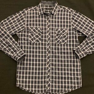 MICHAEL BRANDON LS Cotton/Poly Twin Pocketed Plaid Shirt